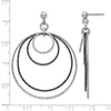 SS and Ruthenium Plated D/C Post Hoop Earrings