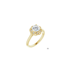 14K Yellow 6.5 mm Round Engagement Ring Mounting