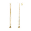 Bead on Curb Chain Drop Earrings