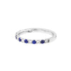 Sapphire &amp; Diamond Stackable Band