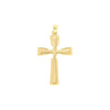 Textured Groved and Polished Cross Pendant