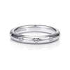 14K White Gold Burnished Set Round 5 Stone Diamond Anniversary Band