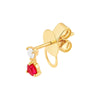 Ruby &amp; Diamond Stud Earrings (1/8tcw)