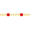 Red Enamel Bead Piatto Chain