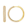 5 Row Diamond Pave Hoop Earrings (1tcw)