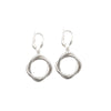 Plated Sterling Silver Intwined Oval Drop Earrings