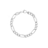 Sterling Silver 8.4mm Concave Figaro Chain with Lobster Lock