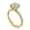 14K Yellow Gold Round Diamond Engagement Ring