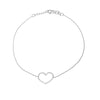 Open Wire Heart Adjustable Bracelet
