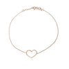 Open Wire Heart Adjustable Bracelet
