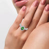14K 0.25Ct Diamond Emerald Ring