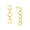Round Endless Link Dangle Earrings