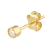 CZ Bezel Stud Earrings