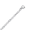 Oxidized Sterling Silver Circle and Oval Links Bracelet