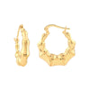 Graduated Bamboo Puff Hoop Earrings