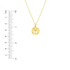 Fluted Palm Tree Medallion Necklace