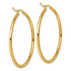 10K Polished Hinged Hoop Earrings