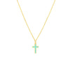 Lt.Turquoise Cross Necklace