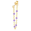 6 Beads Lilac Enamel Front to Back Earrings