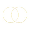 75mm Endless Wire Hoop Earrings