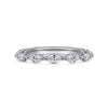 14K White Gold Diamond Marquise Anniversary Band