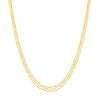 Triple Strand Bead &amp; Rice Chain Adj. Necklace