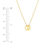 So You Cutout Moon and Star Mini Disc Adj. Necklace