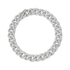 Sterling Silver CZ Curb Link Bracelet