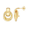 Texture Door Knocker Hoop Earrings