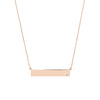 Adjustable 18' Bar Necklace with 2pt Diamond