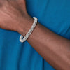 Sterling Silver Rhodium-plated Polished Link Bracelet
