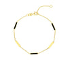 Black Enamel Alternating Bar Bracelet
