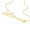 Plated Sterling Silver Script Love Necklace