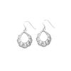 Plated Sterling Silver Filigree Open Circle Earrings