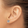 14K White Gold Polished Post Earrings