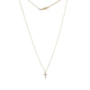 Diamond Mini Cross Adjustable Necklace