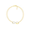 Plated Sterling Silver CZ Infinity Love Bracelet