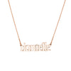 7mm Gothic Nameplate Necklace