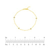 Diamond Star Bezels and Beads Bracelet