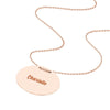 Engravable Disc Plate Adj. Necklace