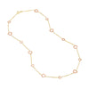 Two-Tone Open Heart on Box Chain Necklace
