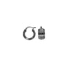 Plated Sterling Silver Ribbed Baby Hoop Earrings