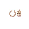 Plated Sterling Silver Ribbed Baby Hoop Earrings