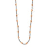 D/C  White and Rose Gold Bead Necklace