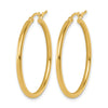 10K Polished Hinged Hoop Earrings
