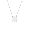 Engravable Rectangle Plate Adj. Necklace