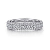Wide 14K White Gold Diamond Anniversary Band