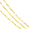 Triple Strand Adj. Diamond Cut Valentino Chain