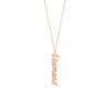 5mm Vertical Script Font Necklace