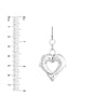 Plated Sterling Silver Dolphin Heart Duo Earrings